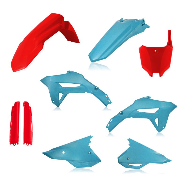 0024559.353 FULL PLASTIC KIT PER HONDA 353 - Rosso/Verde HONDA CRF 450 R 2021-2024 Acerbis