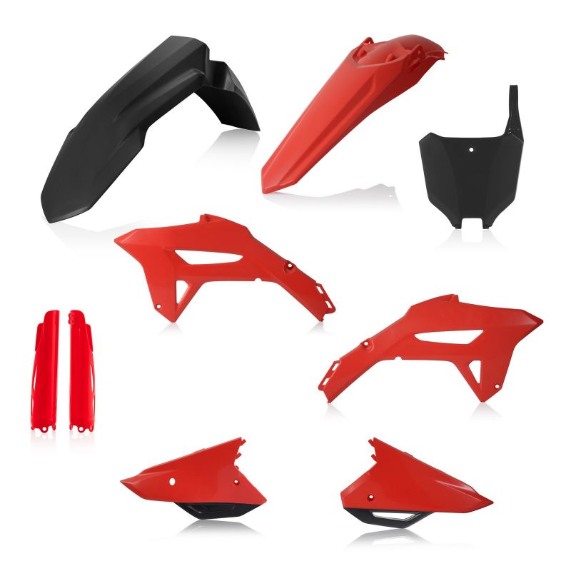 0024559.323 FULL PLASTIC KIT PER HONDA 323 - Nero/Rosso HONDA CRF 250 R 2022-2024 Acerbis