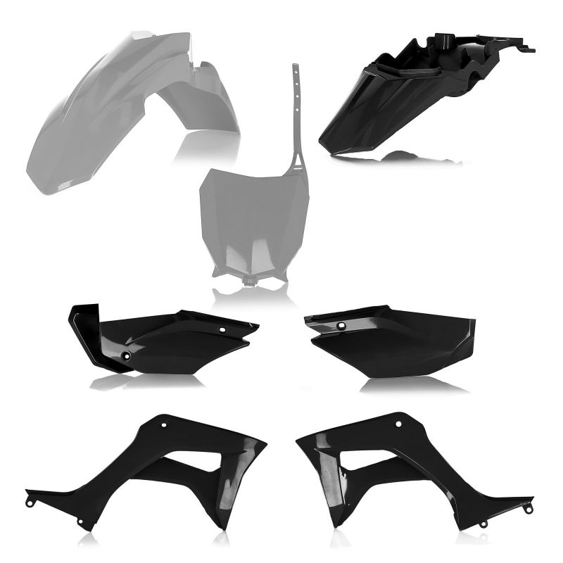 0024606.293 FULL PLASTIC KIT PER HONDA 293 - Grigio/Nero HONDA CRF 110 F 2019-2024 Acerbis