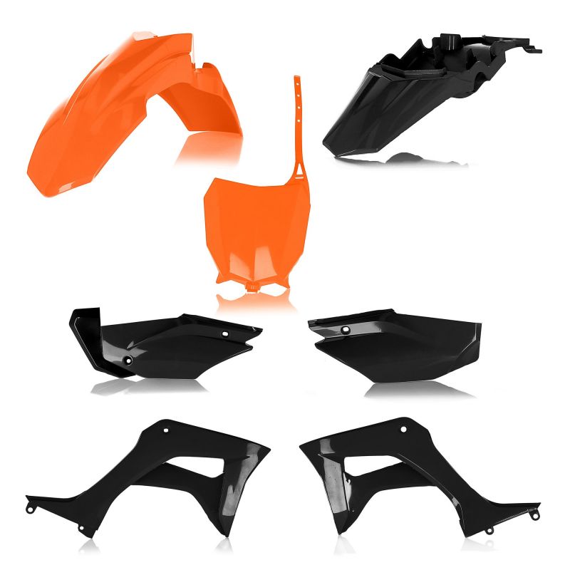 0024606.209 FULL PLASTIC KIT PER HONDA 209 - Arancio/Nero HONDA CRF 110 F 2019-2024 Acerbis
