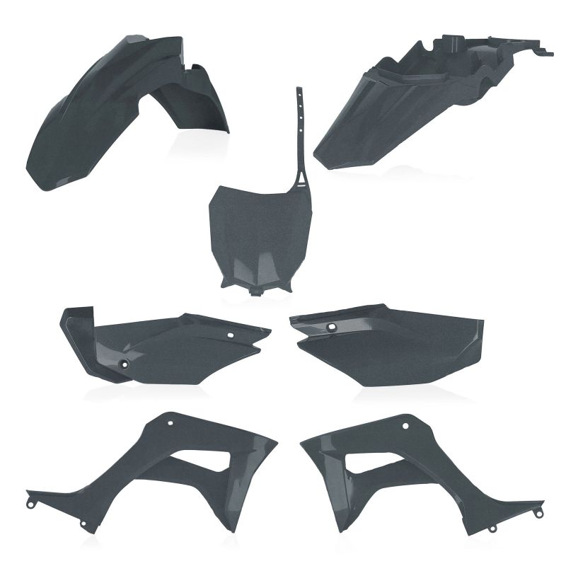 0024606.072 FULL PLASTIC KIT PER HONDA 072 - grigio metallico HONDA CRF 110 F 2019-2024 Acerbis