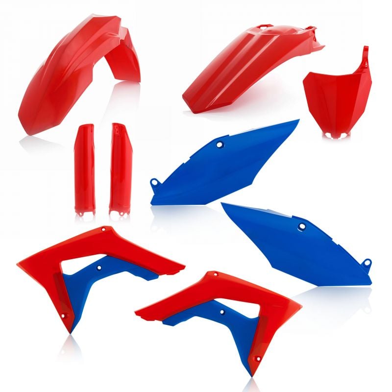 0022385.344 FULL PLASTIC KIT PER HONDA 344 - Rosso/Blu HONDA CRF 250 R 2018 Acerbis