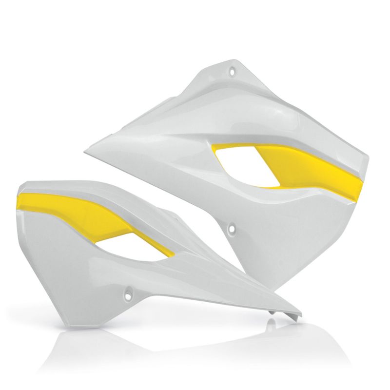 0017698.234 SPOILER RADIATORI 234 - Bianco/Giallo HUSABERG FE 450 2013-2014 Acerbis