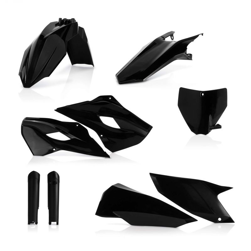 0017705.090 FULL PLASTIC KIT PER HUSQVARNA 090 - Nero HUSQVARNA TE 250 2014-2015 Acerbis