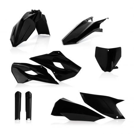 0017705.090 FULL PLASTIC KIT PER HUSQVARNA 090 - Nero HUSQVARNA TE 300 2014-2015 Acerbis