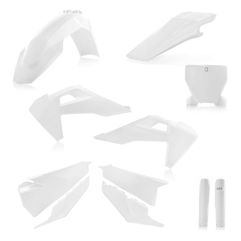 0023481.030 FULL PLASTIC KIT PER HUSQVARNA 030 - Bianco HUSQVARNA TC 125 2019-2022 Acerbis