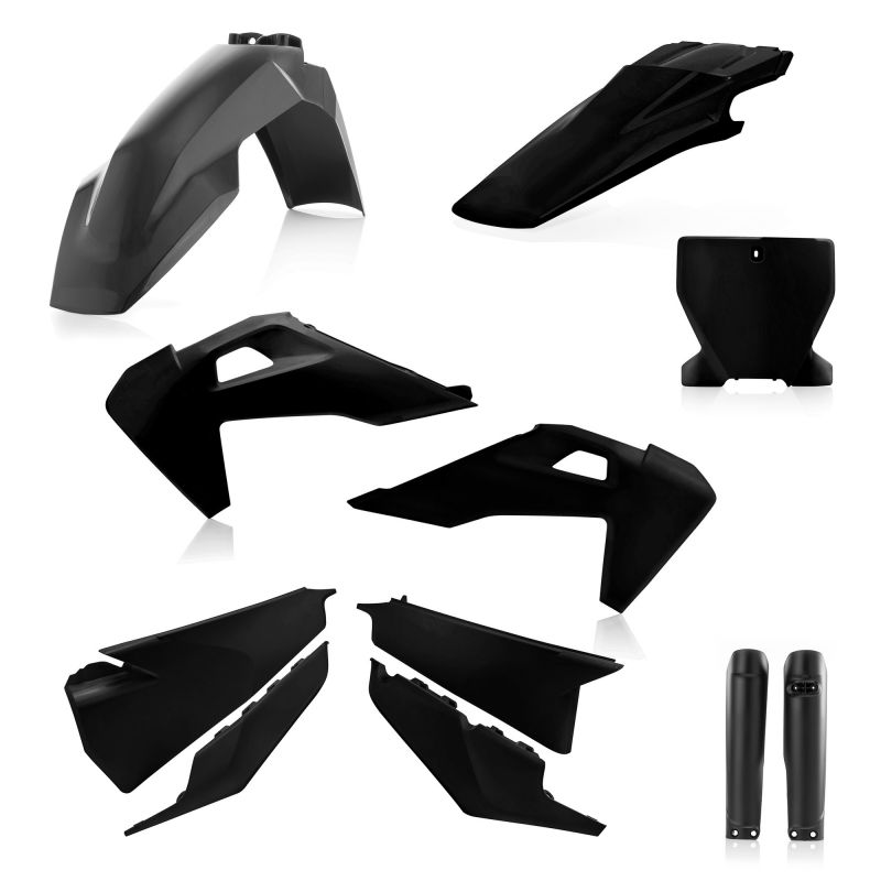0023481.090 FULL PLASTIC KIT PER HUSQVARNA 090 - Nero HUSQVARNA TC 250 2019-2022 Acerbis