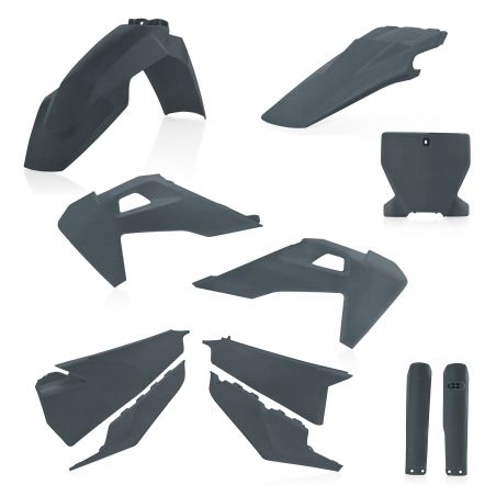 0023481.072 FULL PLASTIC KIT PER HUSQVARNA 072 - grigio metallico HUSQVARNA TX 300 2020-2022 Acerbis