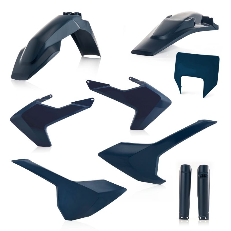 0023596.040 FULL PLASTIC KIT PER HUSQVARNA 040 - Blu Acerbis