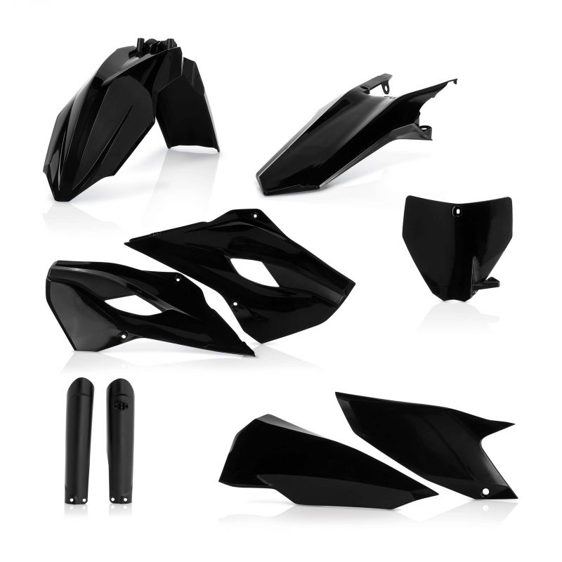 0021937.090 FULL PLASTIC KIT PER HUSQVARNA 090 - Nero Acerbis