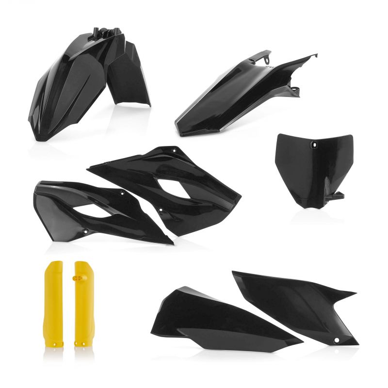 0021819.318 FULL PLASTIC KIT PER HUSQVARNA 318 - Nero/Giallo HUSQVARNA TE 125 2016 Acerbis