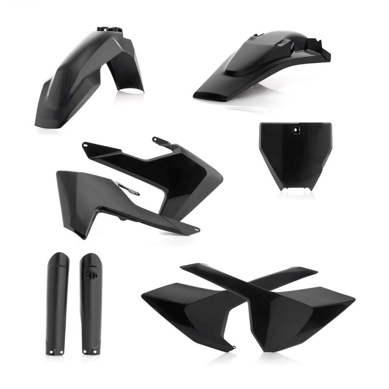 0021831.090 FULL PLASTIC KIT PER HUSQVARNA 090 - Nero HUSQVARNA TC 250 2017-2018 Acerbis