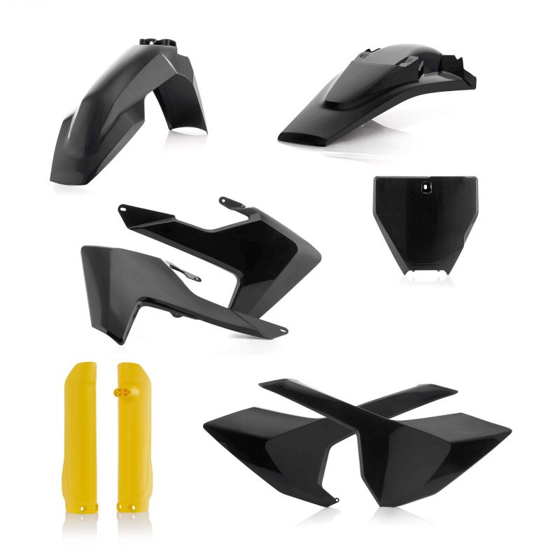 0021831.318 FULL PLASTIC KIT PER HUSQVARNA 318 - Nero/Giallo HUSQVARNA FC 350 2016-2018 Acerbis