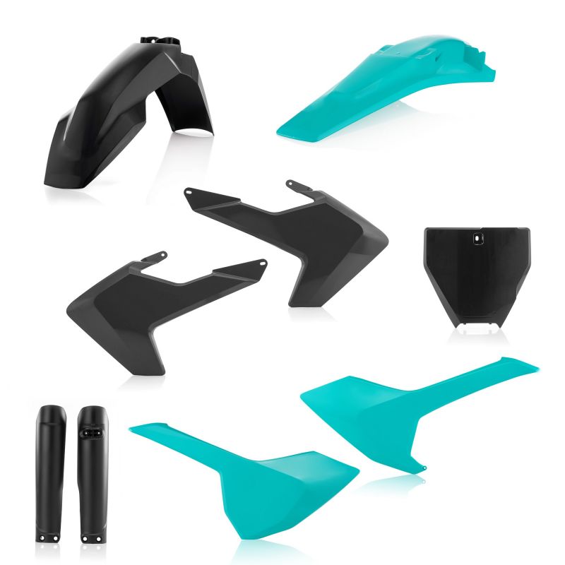 0021831.325 FULL PLASTIC KIT PER HUSQVARNA 325 - Nero/Verde HUSQVARNA TC 125 2016-2018 Acerbis