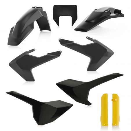 0022375.318 FULL PLASTIC KIT PER HUSQVARNA 318 - Nero/Giallo HUSQVARNA TE 250 2017 Acerbis