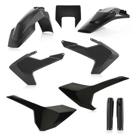 0022375.090 FULL PLASTIC KIT PER HUSQVARNA 090 - Nero HUSQVARNA FE 250 2017-2019 Acerbis