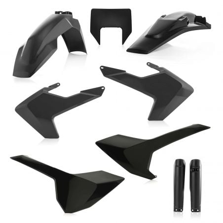 0022375.090 FULL PLASTIC KIT PER HUSQVARNA 090 - Nero HUSQVARNA FE 350 2017-2019 Acerbis