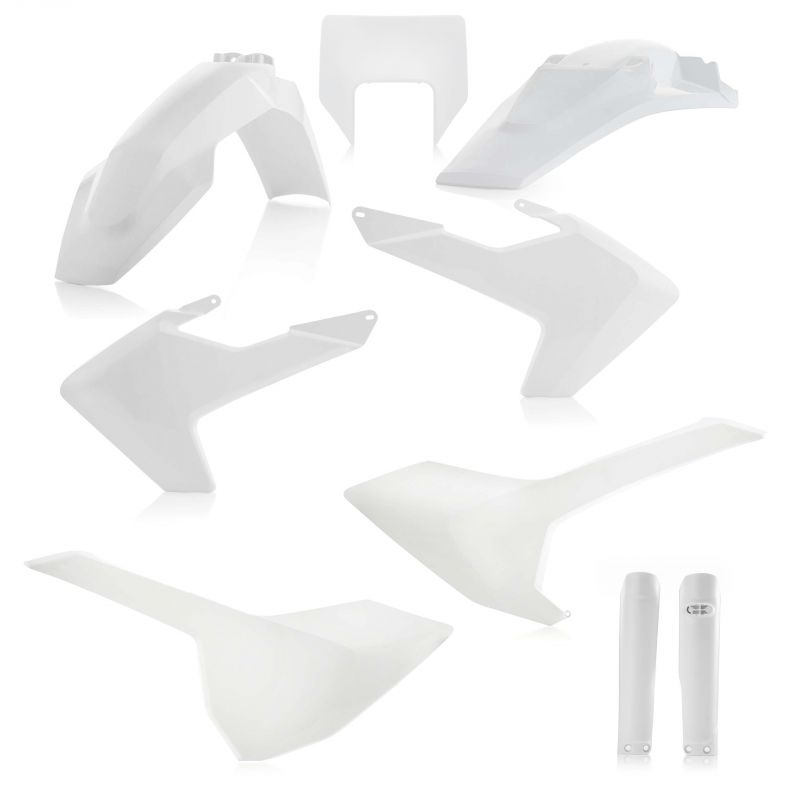 0022375.030 FULL PLASTIC KIT PER HUSQVARNA 030 - Bianco HUSQVARNA FE 250 2017-2019 Acerbis