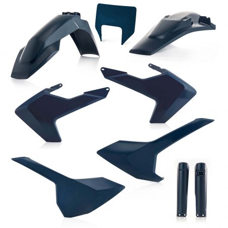 0022375.040 FULL PLASTIC KIT PER HUSQVARNA 040 - Blu HUSQVARNA TX 125 2017-2019 Acerbis