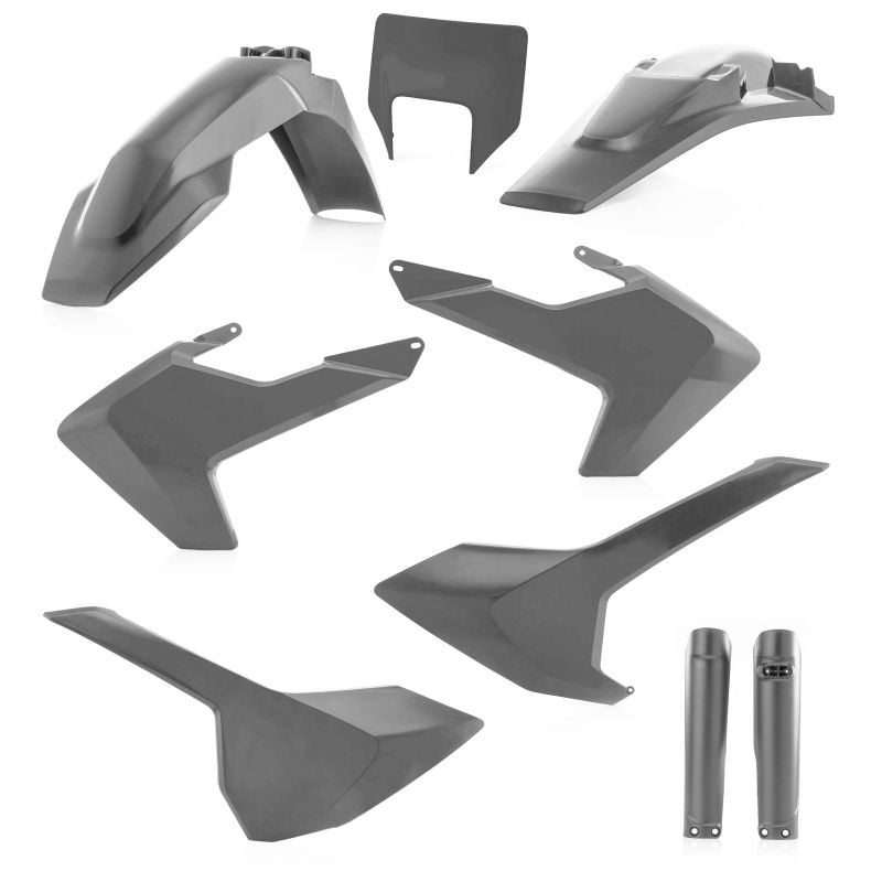 0022375.070 FULL PLASTIC KIT PER HUSQVARNA 070 - Grigio HUSQVARNA TX 125 2017-2019 Acerbis