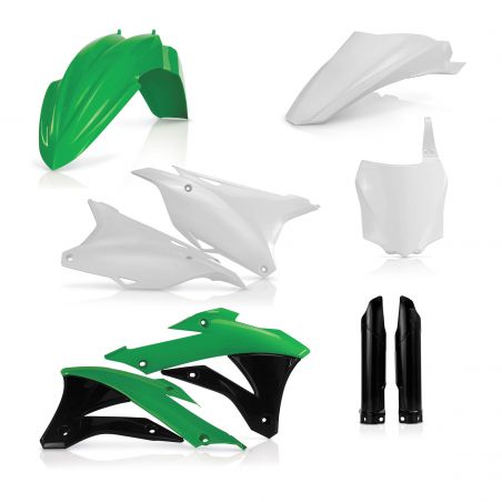0017247.553.014 FULL PLASTIC KIT PER KAWASAKI 553.014 - Replica 014 KAWASAKI KX 100 2014-2021 Acerbi