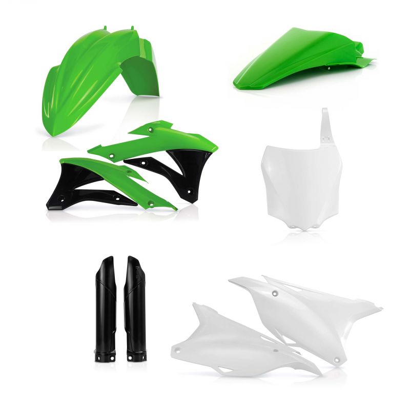 0017247.553.016 FULL PLASTIC KIT PER KAWASAKI 553.016 - Replica 016 KAWASAKI KX 100 2014-2021 Acerbi