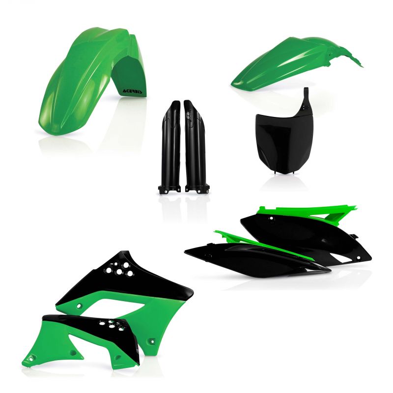0013978.553.010 FULL PLASTIC KIT PER KAWASAKI 553.010 - Replica 010 KAWASAKI KX 250 F 2009-2012 Acer