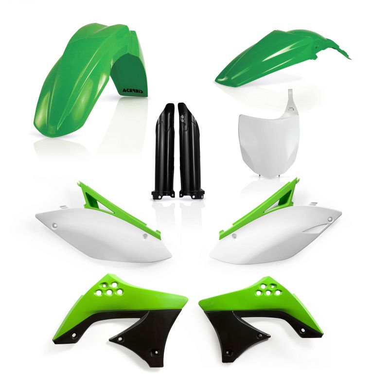 0013981.553.009 FULL PLASTIC KIT PER KAWASAKI 553.009 - Replica 009 KAWASAKI KX 450 F 2009-2011 Acer