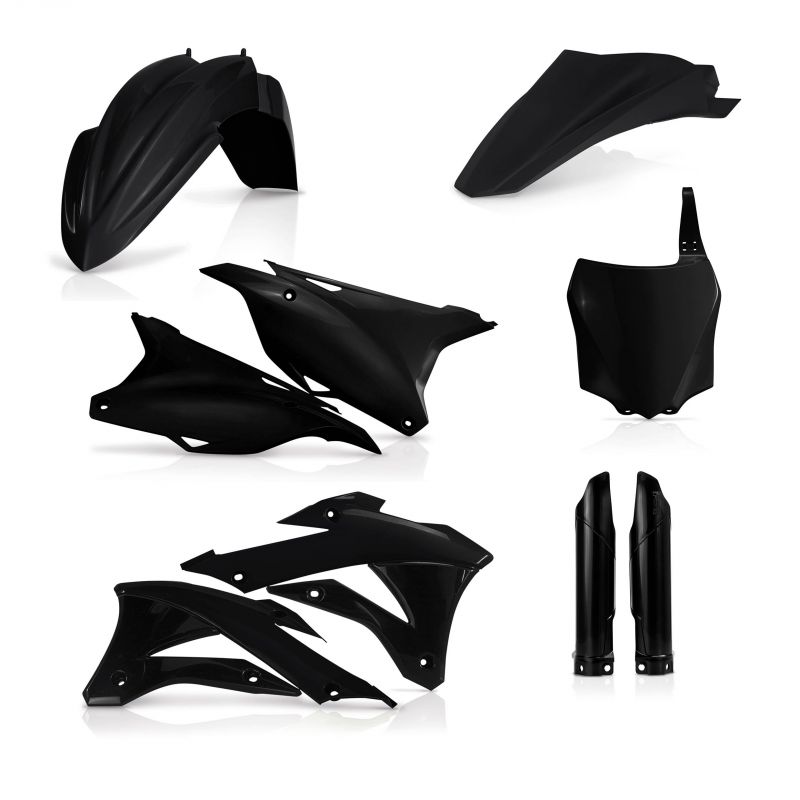 0017247.090 FULL PLASTIC KIT PER KAWASAKI 090 - Nero KAWASAKI KX 100 2014-2021 Acerbis