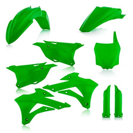 0017247.130 FULL PLASTIC KIT PER KAWASAKI 130 - Verde KAWASAKI KX 85 2014-2021 Acerbis