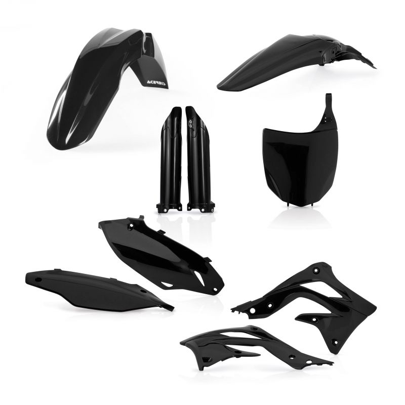 0016321.090 FULL PLASTIC KIT PER KAWASAKI 090 - Nero KAWASAKI KX 450 F 2012 Acerbis