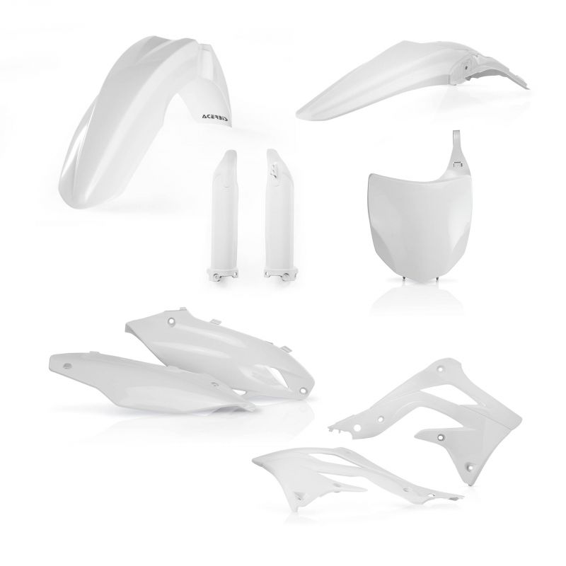0016321.030 FULL PLASTIC KIT PER KAWASAKI 030 - Bianco KAWASAKI KX 450 F 2012 Acerbis