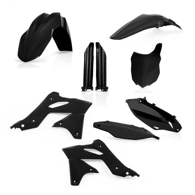 0016876.090 FULL PLASTIC KIT PER KAWASAKI 090 - Nero KAWASAKI KX 250 F 2013-2016 Acerbis