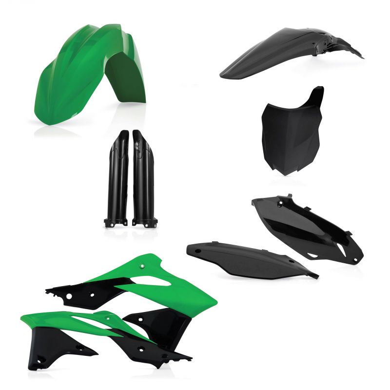 0016876.553 FULL PLASTIC KIT PER KAWASAKI 553 - Originale KAWASAKI KX 250 F 2013-2016 Acerbis