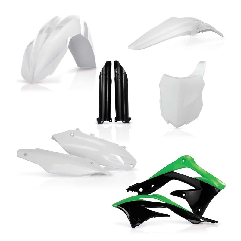 0016877.553 FULL PLASTIC KIT PER KAWASAKI 553 - Originale KAWASAKI KX 450 F 2013-2015 Acerbis