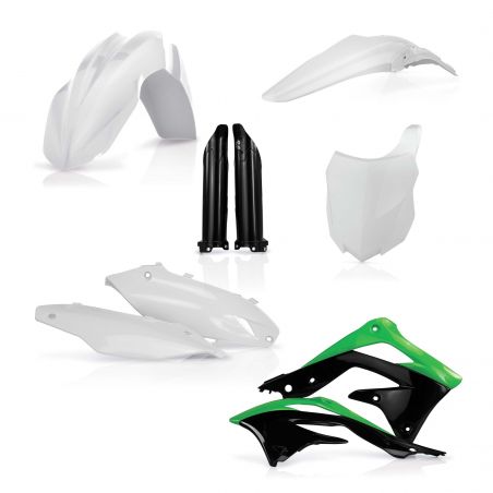 0016877.553 FULL PLASTIC KIT PER KAWASAKI 553 - Originale KAWASAKI KX 450 F 2013-2015 Acerbis