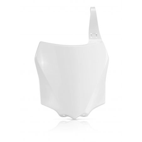 0017244.030 TABELLA PORTANUMERO ANTERIORE 030 - Bianco KAWASAKI KX 100 2014-2021 Acerbis