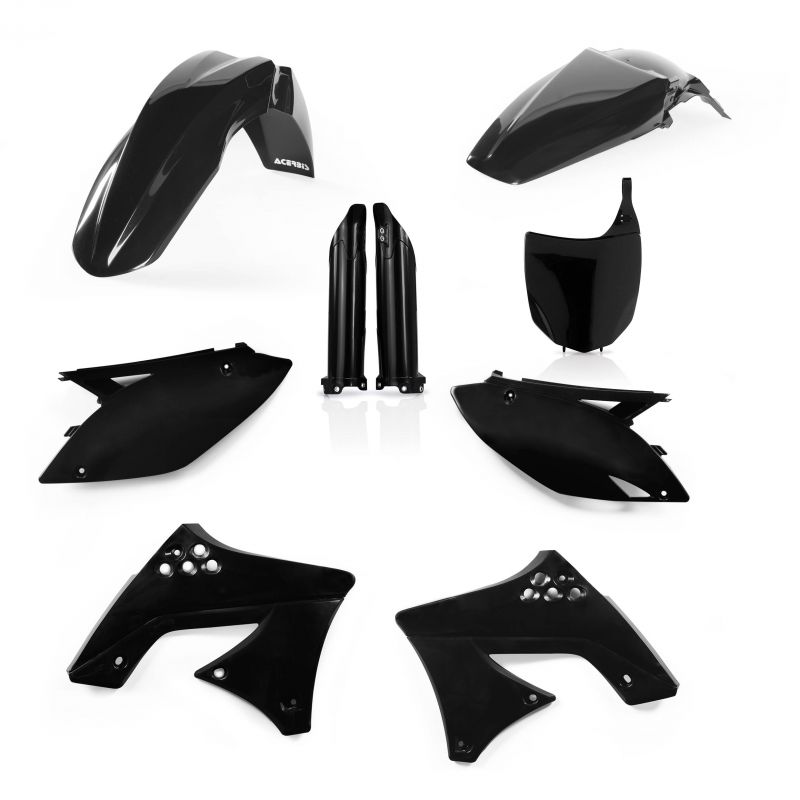 0013978.090 FULL PLASTIC KIT PER KAWASAKI 090 - Nero KAWASAKI KX 250 F 2009-2012 Acerbis