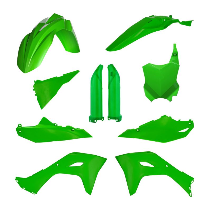 0026078.130 FULL PLASTIC KIT PER KAWASAKI 130 - Verde KAWASAKI KX 450 2024 Acerbis