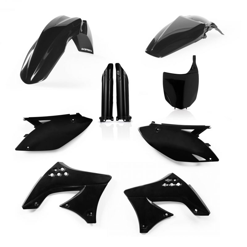 0013981.090 FULL PLASTIC KIT PER KAWASAKI 090 - Nero KAWASAKI KX 450 F 2009-2011 Acerbis