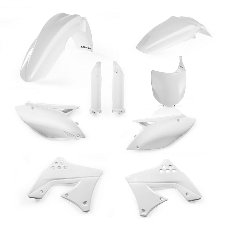 0013978.030 FULL PLASTIC KIT PER KAWASAKI 030 - Bianco KAWASAKI KX 250 F 2009-2012 Acerbis