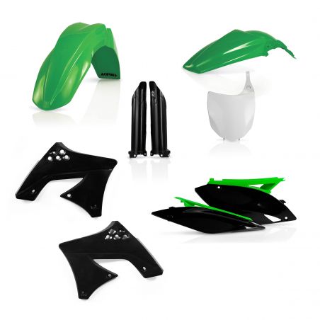 0013978.553 FULL PLASTIC KIT PER KAWASAKI 553 - Originale KAWASAKI KX 250 F 2009-2012 Acerbis