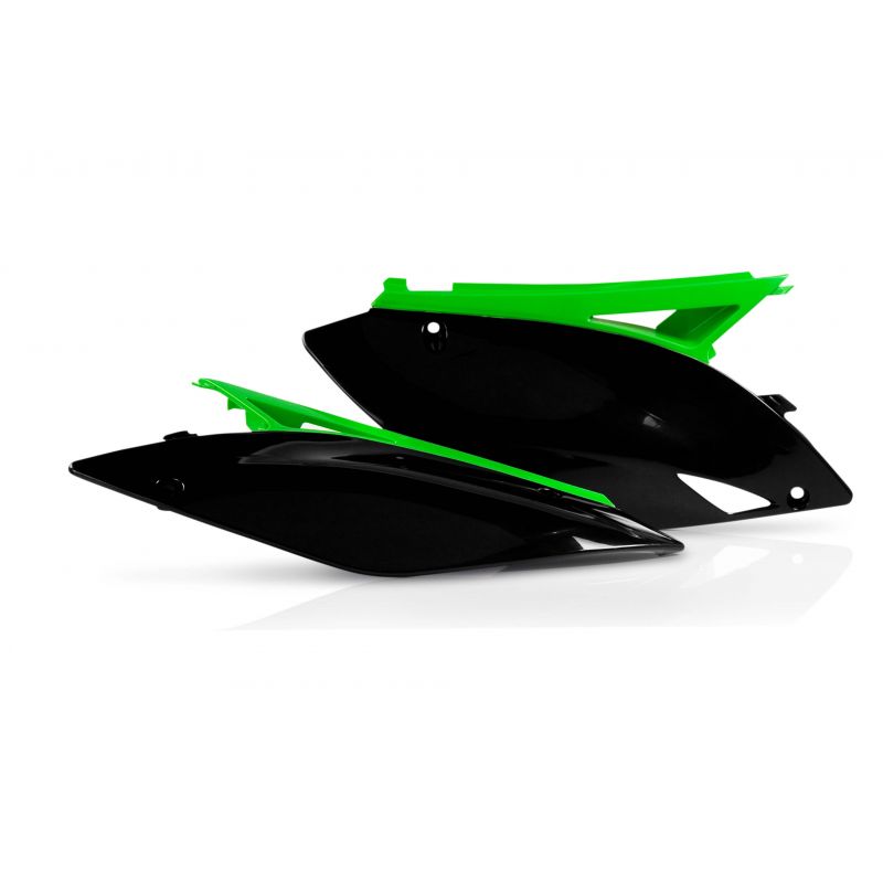 0013137.325 PORTANUMERO LATERALI 325 - Nero/Verde KAWASAKI KX 250 F 2009-2012 Acerbis