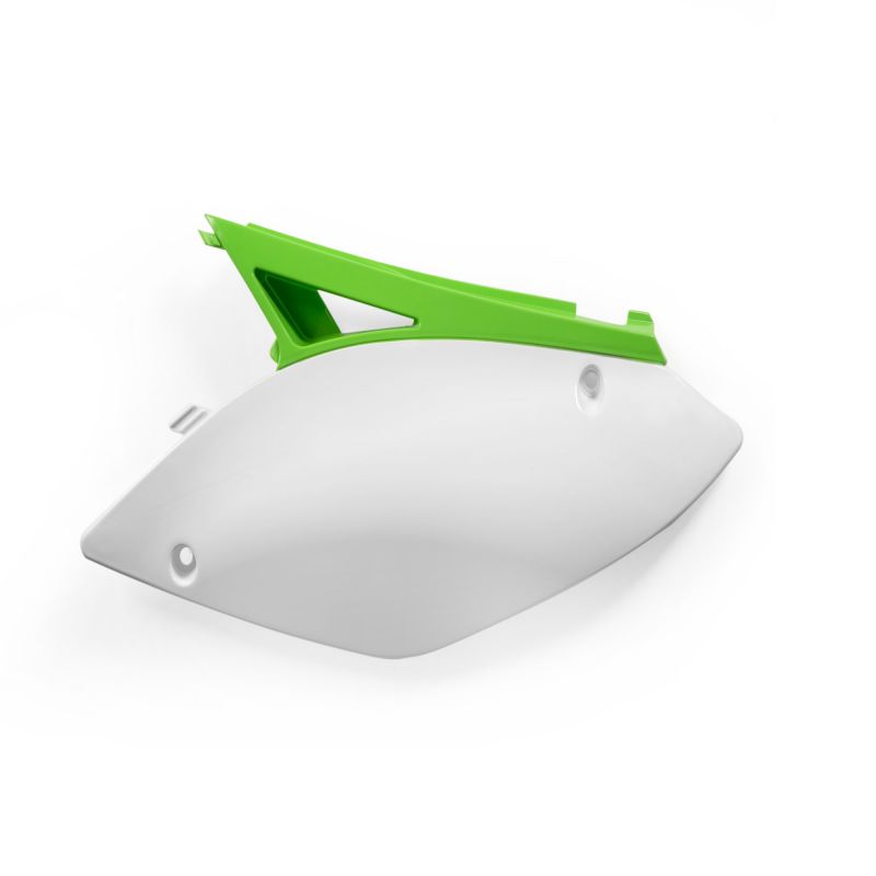 0013137.371 PORTANUMERO LATERALI 371 - Verde/Bianco KAWASAKI KX 250 F 2009-2012 Acerbis