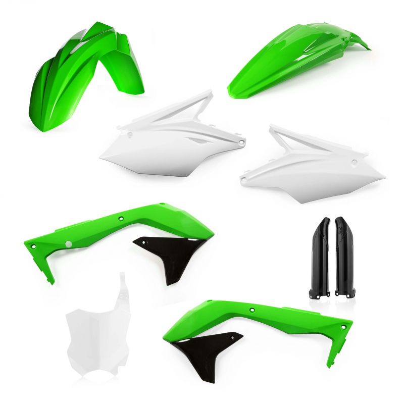 0022988.553 FULL PLASTIC KIT PER KAWASAKI 553 - Originale KAWASAKI KX 450 F 2018 Acerbis