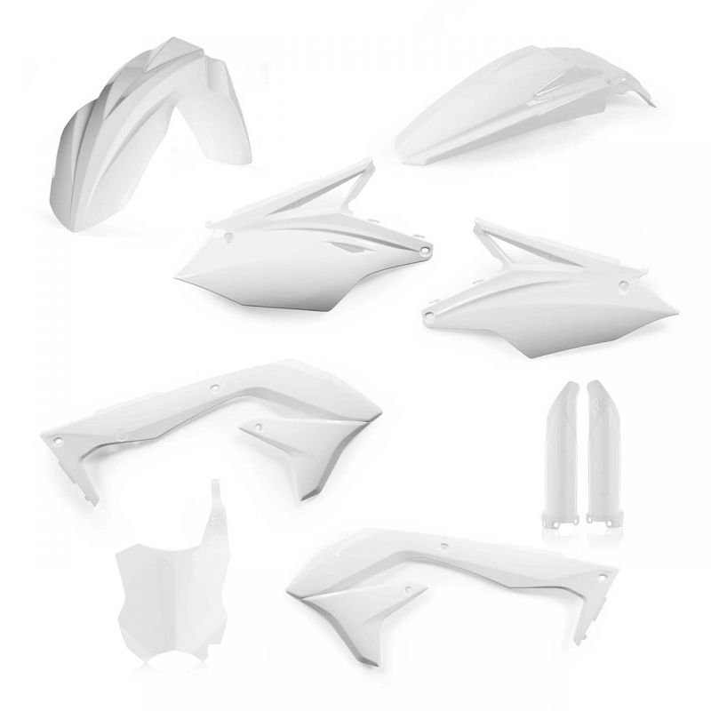 0022988.030 FULL PLASTIC KIT PER KAWASAKI 030 - Bianco KAWASAKI KX 450 F 2018 Acerbis