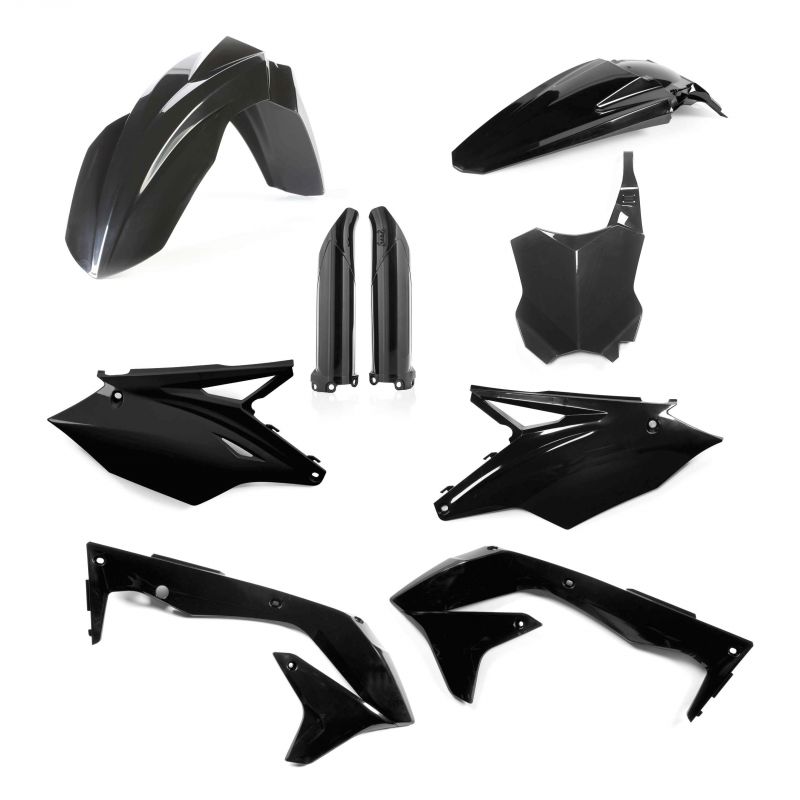 0022988.090 FULL PLASTIC KIT PER KAWASAKI 090 - Nero KAWASAKI KX 450 F 2018 Acerbis