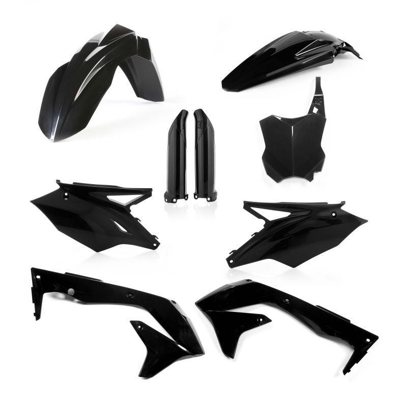 0022989.090 FULL PLASTIC KIT PER KAWASAKI 090 - Nero KAWASAKI KXF 450 - USA 2018 Acerbis