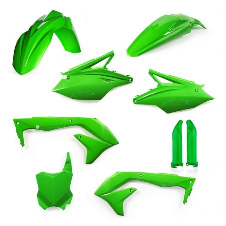 0022989.130 FULL PLASTIC KIT PER KAWASAKI 130 - Verde KAWASAKI KXF 450 - USA 2018 Acerbis