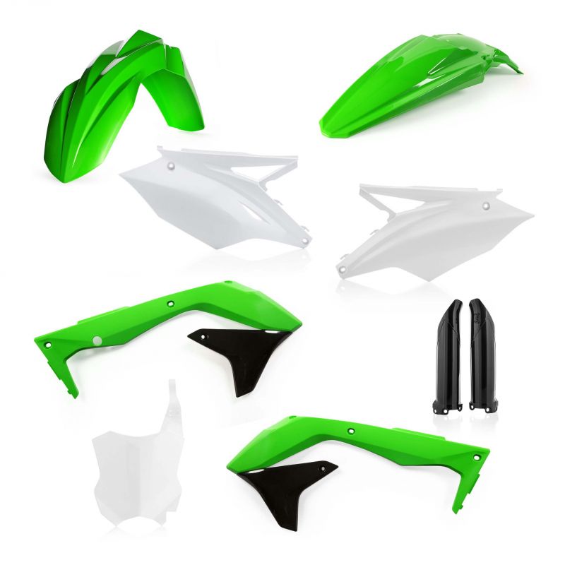 0022989.553 FULL PLASTIC KIT PER KAWASAKI 553 - Originale KAWASAKI KXF 450 - USA 2018 Acerbis